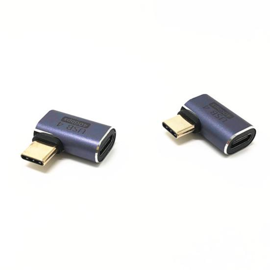 Угловой адаптер Type-C на Type-C 40 Гбит/с USB 4.0 100 Вт 5 А Преобразователь USB C Male на USB C Female для ноутбука, аксессуары для телефона