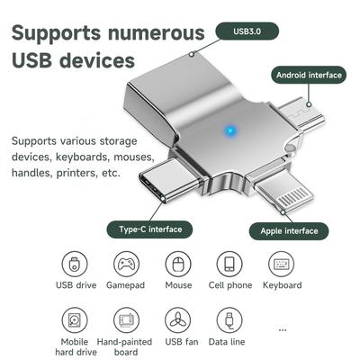Адаптер для телефона с Micro-Card 4-в-1 Многофункциональный OTG-адаптер Устройство для чтения карт TF Устройство для чтения карт USB Устройство для чтения карт USB 3.0