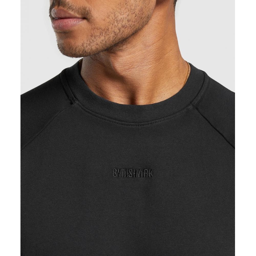 Gymshark Футболка HeavyweighT черная A2b9p Bb2j