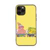 PB4 SpongeBob Patrick Black Sofe Case for iPhone 16 15 Plus 14 13 Pro 8 SE XR XS Max P30 Nova 5T Y5P Y6 Y7 Y8P Y9 Realme C30 C33 C31 VIVO Y36 V27