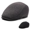 Осенне-зимний уличный теплый берет для мужчин среднего возраста, толстая защитная кепка с козырьком