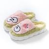 Bow Head Cotton Slippers Home Warm Cotton Drag Autumn and Winter Couple Fashion Plush Cotton Slippers