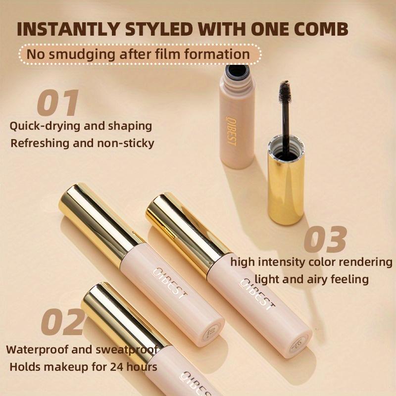 4 цвета, густой оттенок для бровей, жидкий 3D-коричневый крем для оттенка бровей, быстросохнущий крем для тонировки бровей, не удаляемый крем для бровей, кисть для бровей