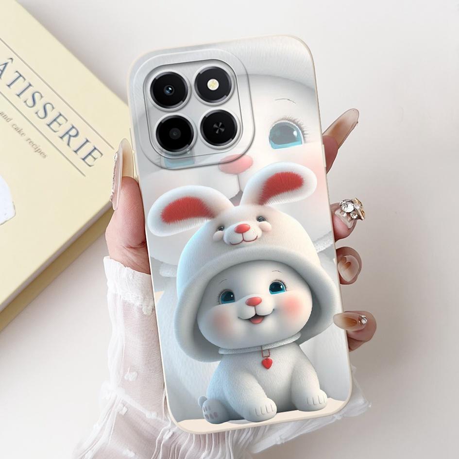 6.61" Чехол для Honor X6c 2025 Милый Панда Кролик Мягкий Жидкий Силикон Ударопрочный ТПУ Задняя Крышка Для HonroX6c Play 9C NIC-LX1 Para