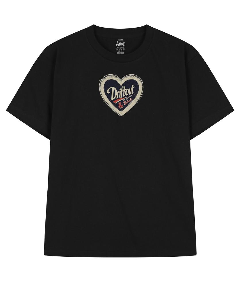 DRIFTOUT Double Layer Level Heart Short Sleeve T-Shirt (3 Colors)
