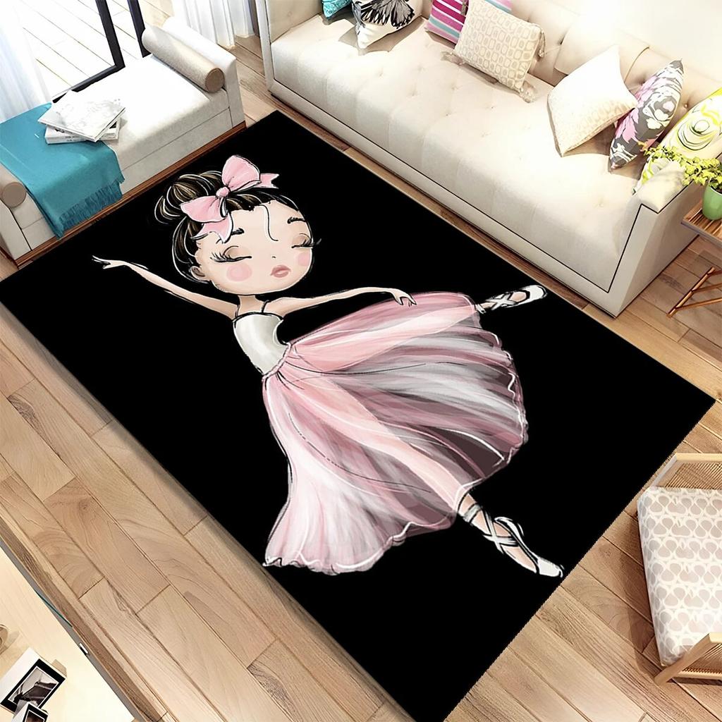 Милый коврик для балета, балерины, феи, мультяшный коврик, ковер для дома, гостиной, спальни, дивана, коврик для двери, детский нескользящий коврик