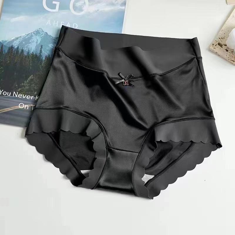 Ice Silk Underwear Women's Briefs Soft Sexy High Quality Comfortable Abdomen Panties Smooth Lingerie