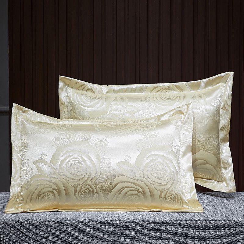 1 пара наволочек-конвертов из атласного жаккарда Tribute, наволочки для взрослых размером 48*74 см, наволочки для комфорта на весну/лето, наволочки без вставок