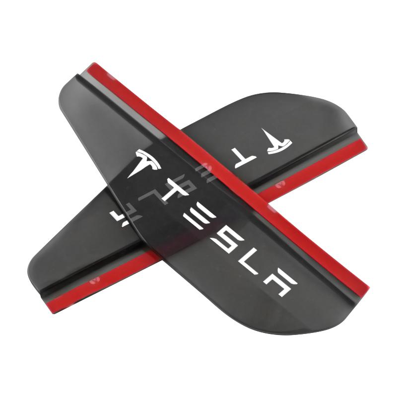 2 шт. Боковые зеркала заднего вида автомобиля Дождевая накладка Солнцезащитный козырек Защита-бровь Для Tesla Model 3 S X Y Style Roadster Invader Coil Mod WYE K80