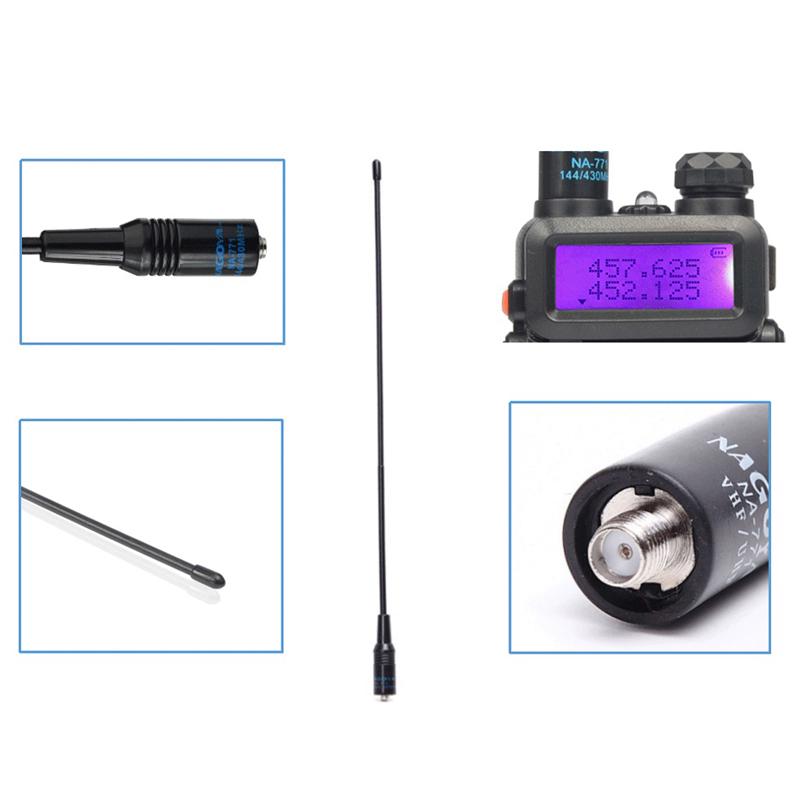 УФ двухдиапазонная ручная антенна 144/430 МГц Dual NA771 SMA Female Nagoya 10 Вт для Baofeng UV5R UV-82