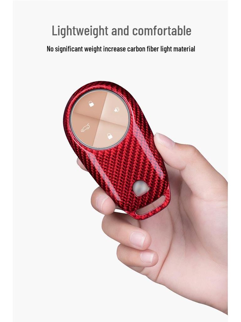 Real Carbon Fiber Key Shell for NIO ES68: Durable Protective Carbon Cover