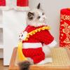 Кошка четвероногая одежда танец льва и бархат домашнее животное собака собака кошка одежда плюшевая собака одежда Тан праздничная собака бишон Новый год