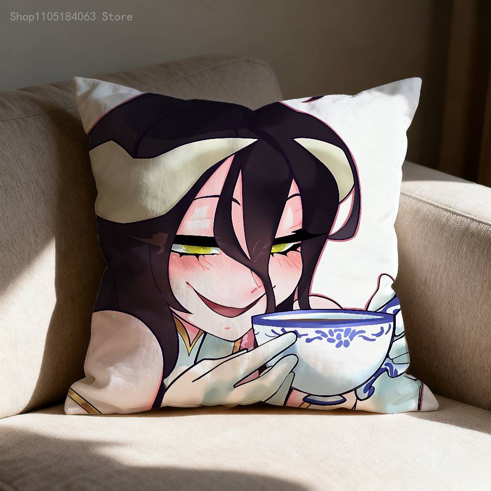 Подушка-наволочка Оверлорд Альбедо для 55x55см 30x30см 50x50см 45x45см 40x40см Квадратная наволочка для подушки на стул