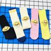 Хирата И Хироши Шерстяные Толстые Игольные Носки С Смайликом На Пятке Толстые Рабочие Цветные Блочные Полосатые Носки До Средней Длины Голени Модные Носки