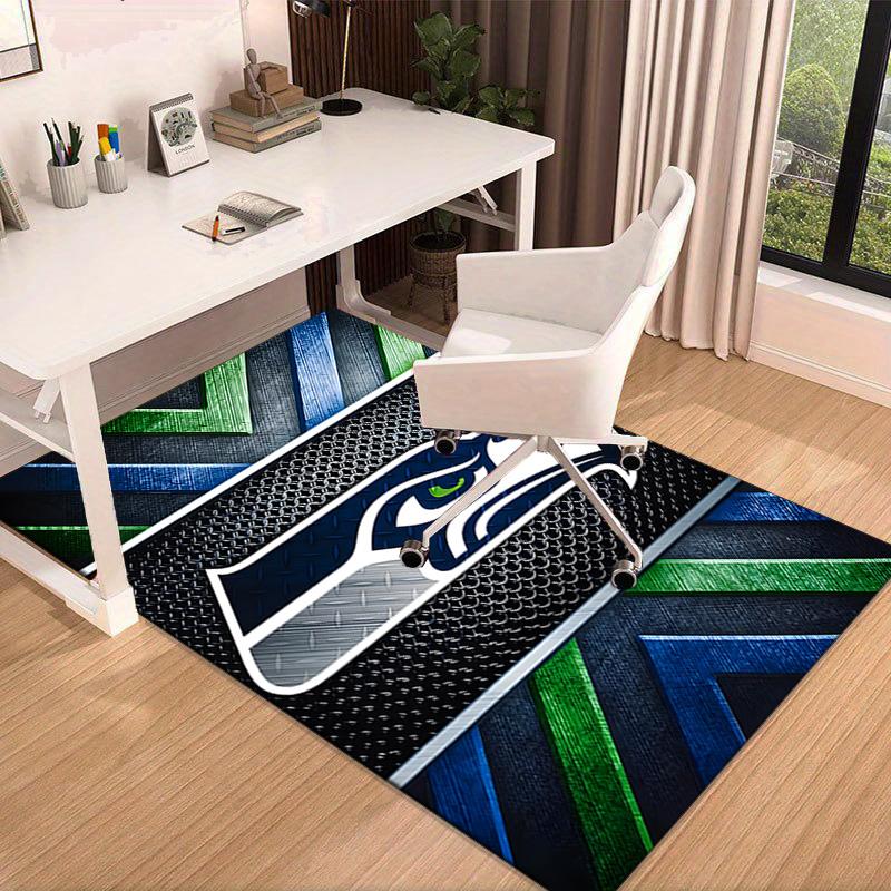 Коврик с командным духом Seahawks для офиса, коврик под кресло, декоративный ковер, коврик для гостиной, большой размер, подарки для фанатов, рождественские подарки