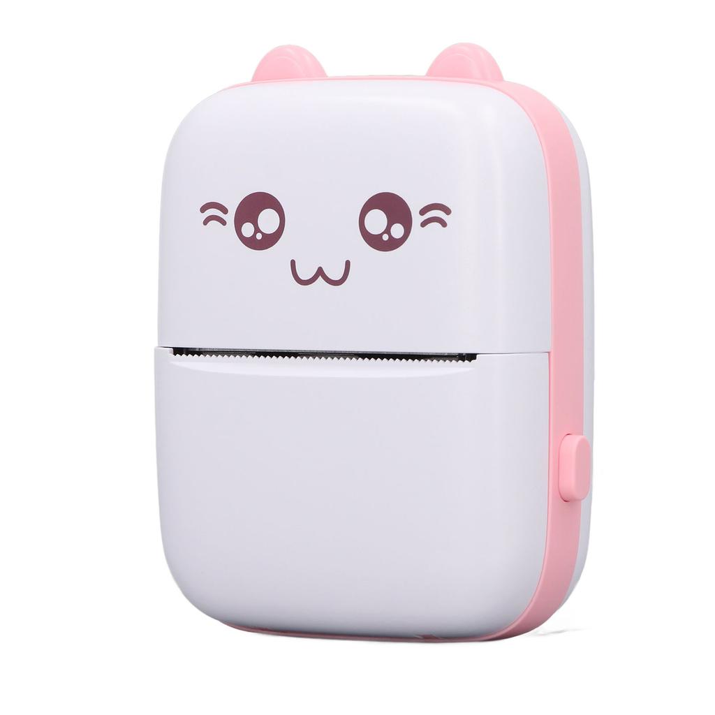 Карманный термопринтер, бесчернильная печатная машина с бумагой для заметок о неправильных вопросах, розовый