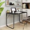 VidaXL Computer Desk Black 110x60x73 Cm Particleboard, Black, Powder-coated Metal