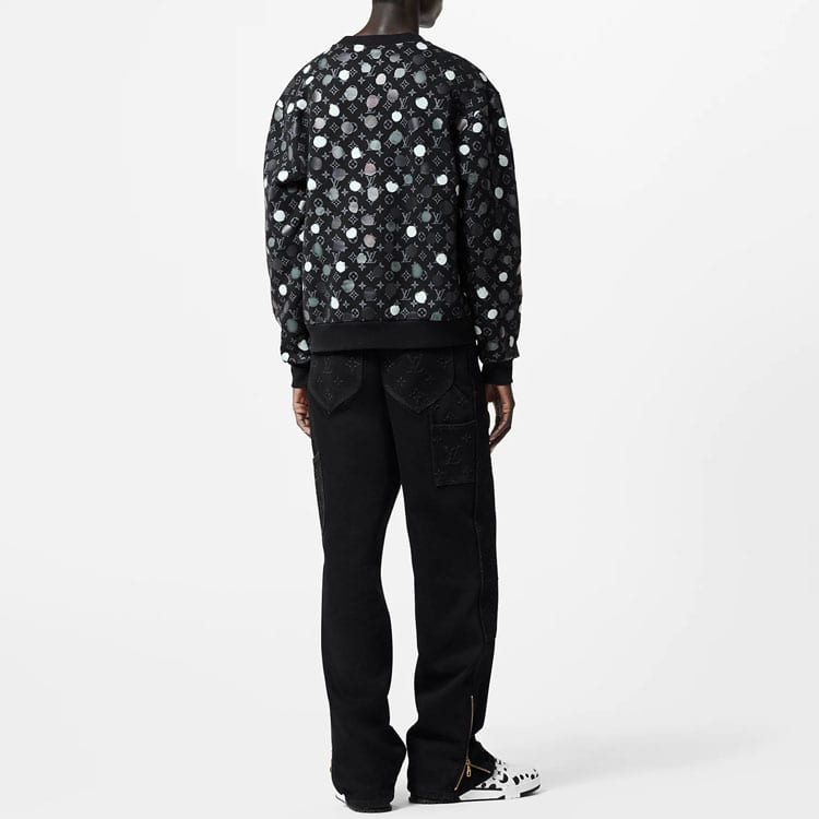 Louis Vuitton Свитшот X Yayoi Kusama Мужской Черный 1AB6J7