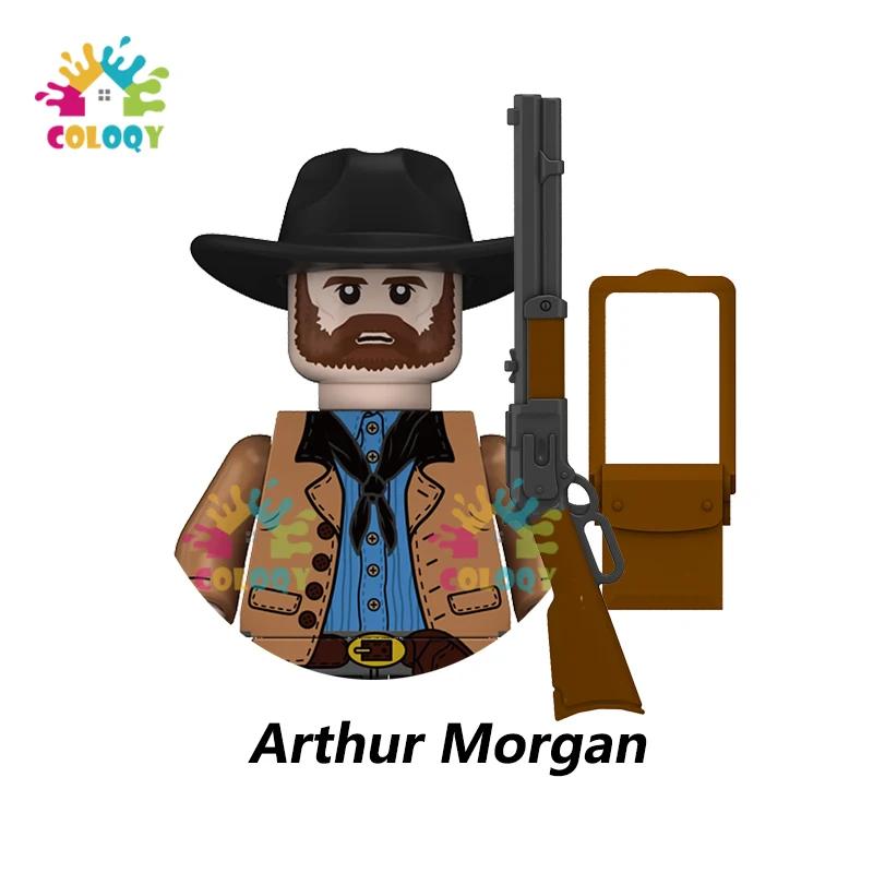 Детский конструктор «Американский ковбой», 4 стороны, с напечатанными миниатюрными фигурками. Игрушки для детей, подарки на день рождения.