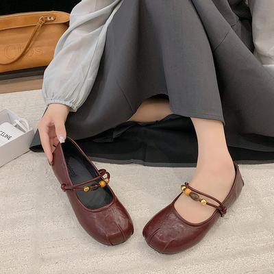 Ретро туфли Мэри Джейн на толстом каблуке с квадратным носком женские 2025 осень новые универсальные туфли-лодочки на ремешке с юбкой туфли бабушки