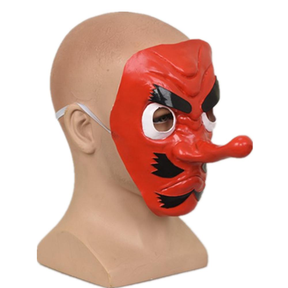Маска Тэнгу из Истребителя Демонов, латексный костюмный реквизит для Хэллоуин-вечеринки и косплей-мероприятий