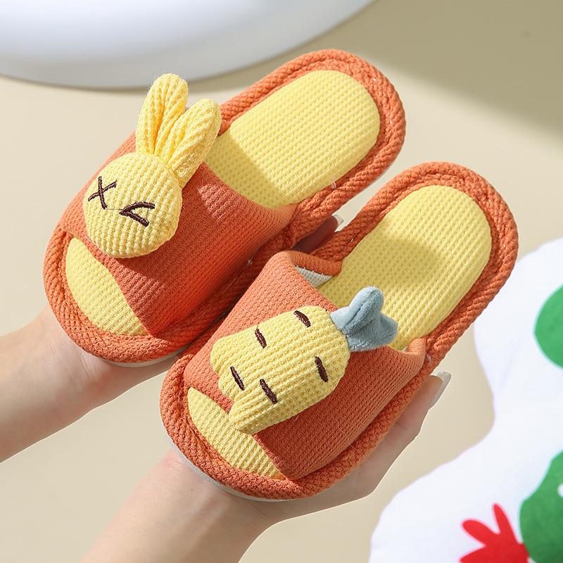 Cartoon Carrot Rabbit Slippers Indoor Non Slip Floor Couple Shoes Men and Women