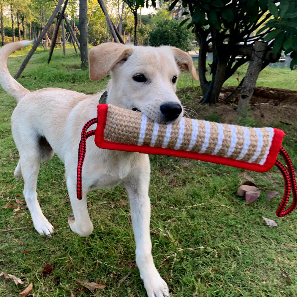Durable Dog Training Tug Toy Dog Bite Stick Pillow Puppy Toy With Rope Handles Dog Training Interactive Play Chewing Toys