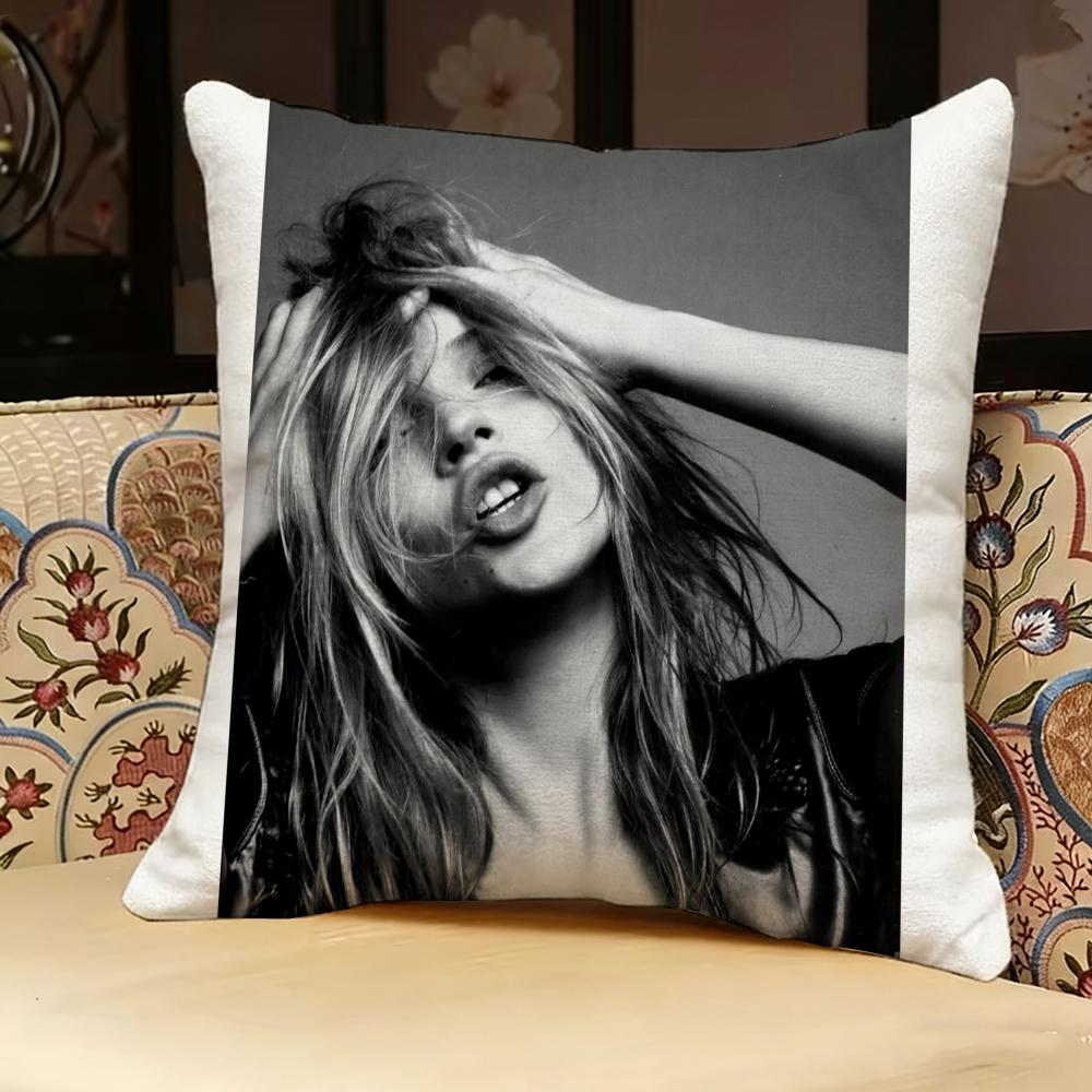 K-Kate M-Moss Model Pillow Case Pillowcase, Double-Sided Printed, Sofa Cushion, Bedroom Headboard Pillow