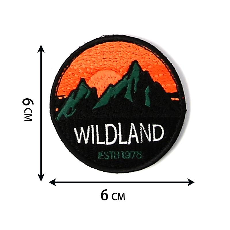 Outdoor Outings Cloth Stickers Nature Landscape Adventure Camping Velcro Clothing Luggage Fashion Embroidery Stickers