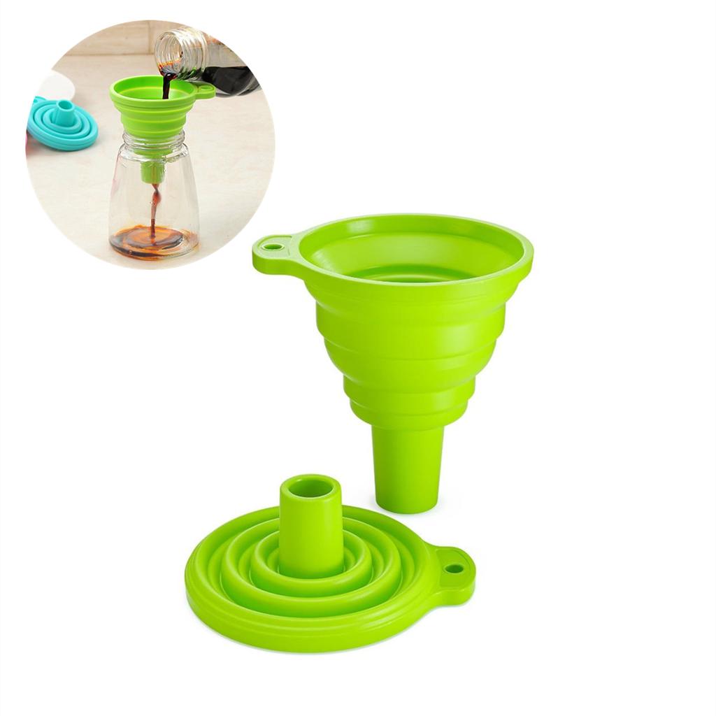 Filling Bottle FunnelFood Grade Silicone FunnelKitchen UseSmall Collapsible FunnelBottle Funnel for Filling Water BottlesLiquid Transfer