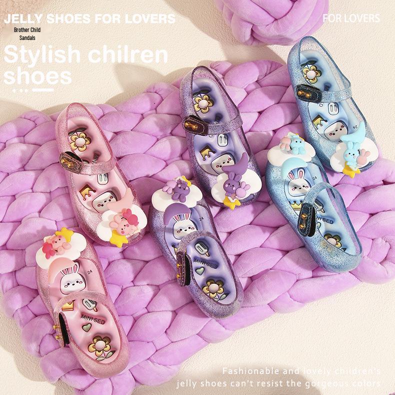 Девочковые хрустальные сандалии-пип-тоу принцессы