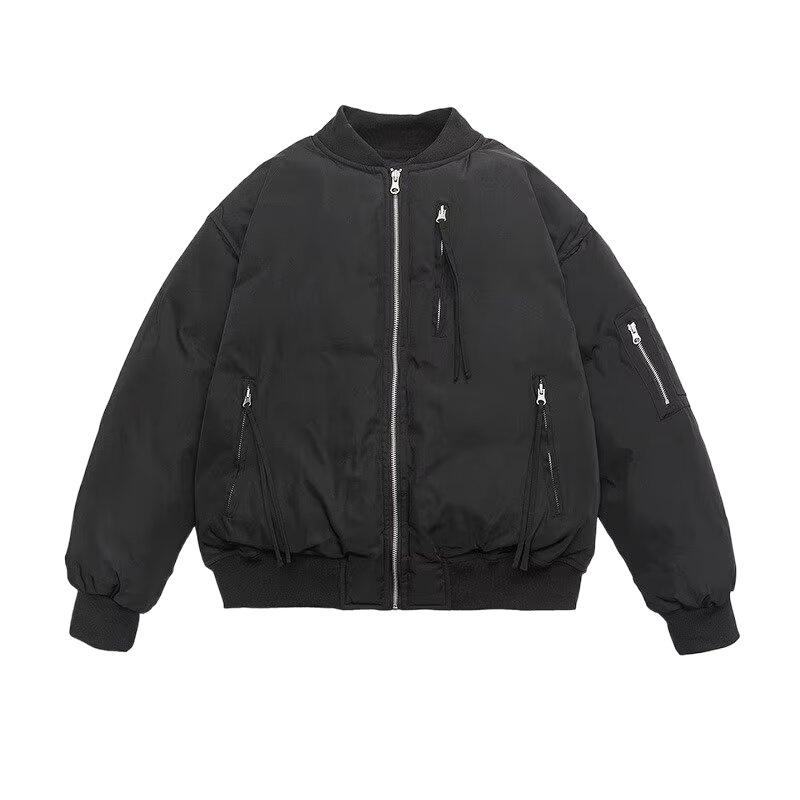 Женская куртка-бомбер в стиле ретро с несколькими карманами - Модный американский бейсбольный стиль для весны и осени