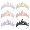 European and American Fashionable Alloy Crystal White Crown Bride Headwear Hair Accessory Single Party Crown Headband