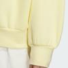 Adidas Свитшот с логотипом Doubleknit Crew с принтом логотипа, свободный, с длинным рукавом, женский свитшот, желтый JJ3569