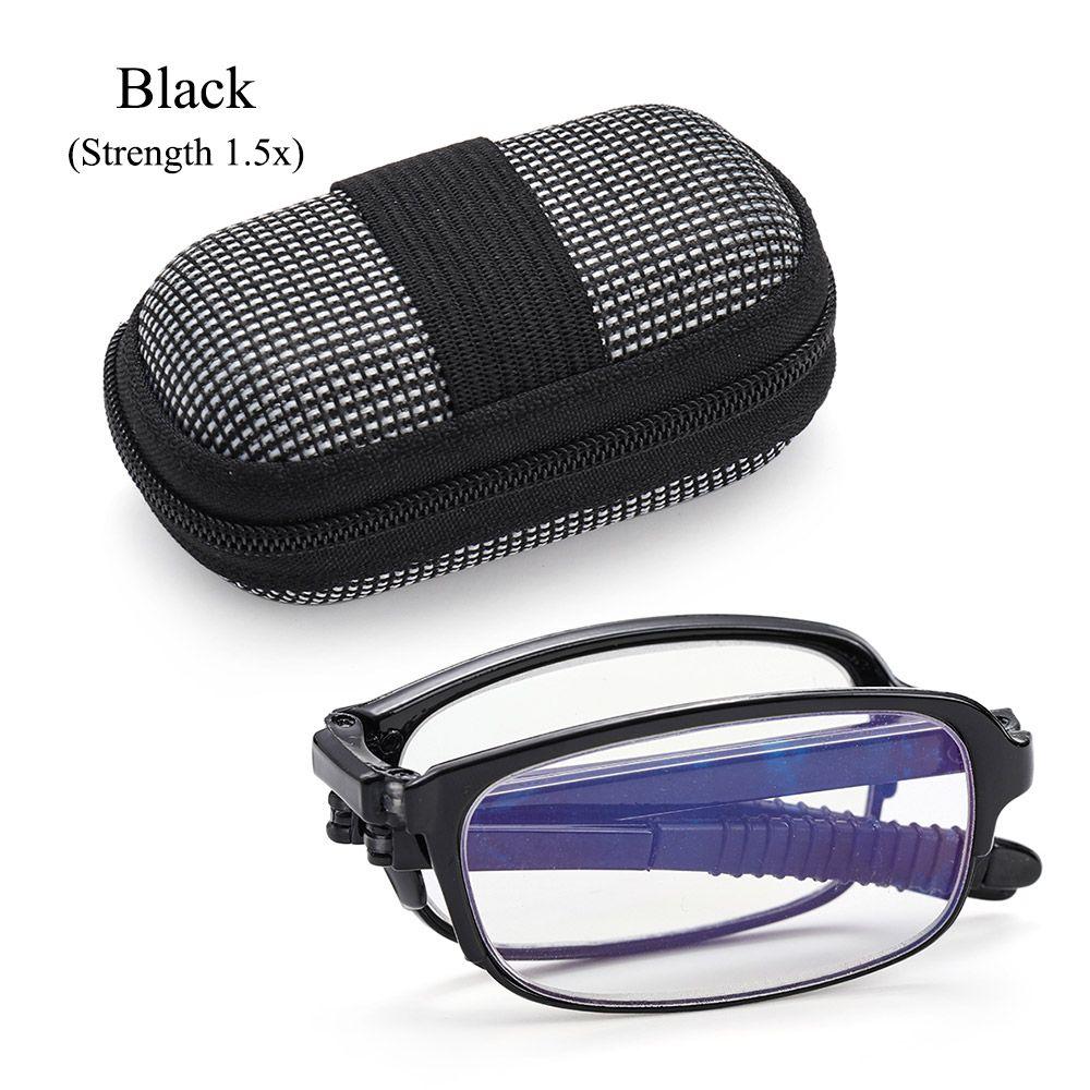 ~ 4.0x Eyewear Lightweight Portable Reading Glasses with Zipper Case Folding Presbyopic Glasses