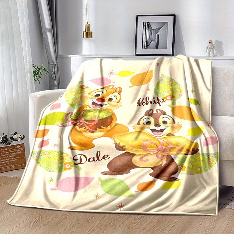 1 шт., Плед Disney Чип и Дейл Мягкий и Уютный Подарок для Друзей Идеально для Кровати, Дивана, Путешествий, Кемпинга, Автомобиля, Пляжа, Офисного Сна Идеально