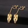 Rohan Kishibe Jojos Bizarre Adventure Alloy Earrings With Electroplated Finish For Cosplay