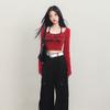 Chic Two Piece Sets T-shirt Women Clothing Letter Print Square Collar Crop Tshirts Backless Sexy Vest Outfits Y2k Suit