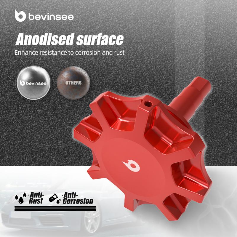 BEVINSEE Power Steering Reservoir Cap for BMW E46 E90 E92 E93 E60 E82 E87 E39 E63 X1 E84 X3 X5 E53 Z3 Z4, for MINI R50 R52 R53