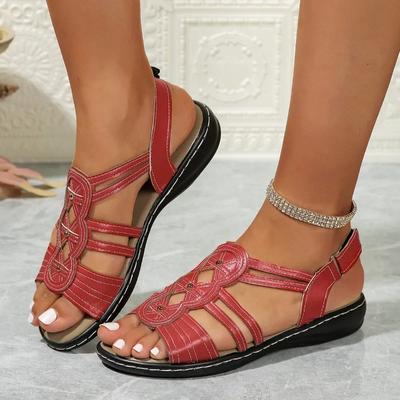 Женские повседневные пляжные сандалии с открытым носком на плоской подошве 2024 г. Женские туфли на танкетке с низким каблуком Женские летние туфли Сандалии Zapatos De Mujer