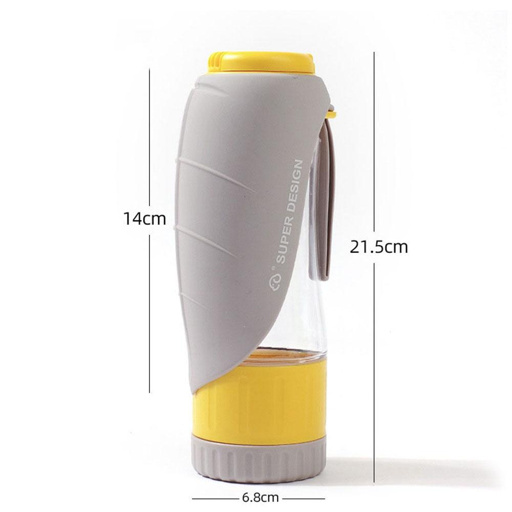 580ml Dog Water Bottle for Walking, Pet Water Dispenser Feeder Container Portable with Drinking Cup Bowl Outdoor Hiking, Travel