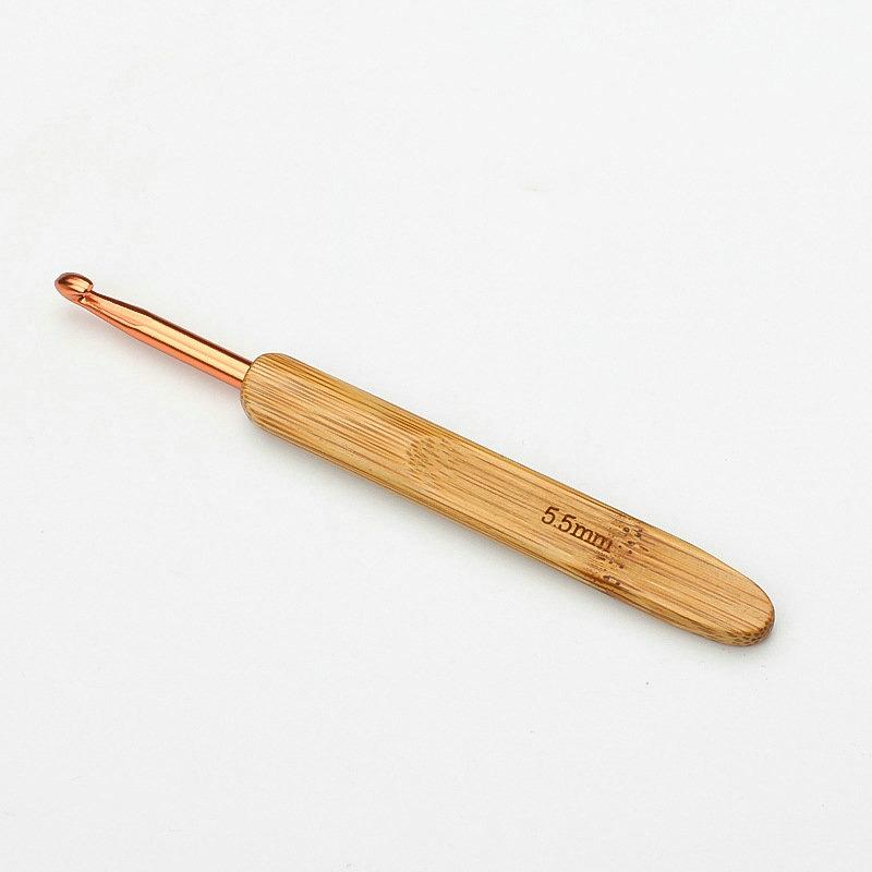 Карбонизированная игла с головкой, круглая игла, ручное вязание, бамбуковая ручка, бамбуковая игла для вязания крючком, шерстяной инструмент, свитер, крючок, сделай сам