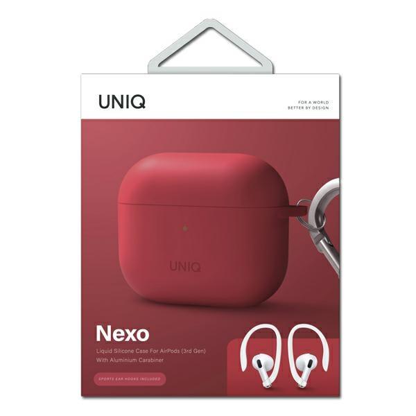 UNIQ Nexo AirPods 3 Gen Case + Ear Hooks Silicone Red/Coral