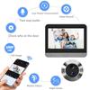 300PD Умная мини-камера-глазок 3 Мп для двери, беспроводная WiFi, ИК-подсветка 940 нм, PIR-датчик движения, цифровой просмотрщик, приложение iCam365