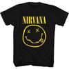 26 Nirvana Желтая Улыбающаяся Футболка Черная Новая Унисекс Футболка