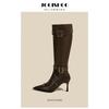 High-heeled Women Boots Pointed Toe Long Boots for Women Sexy Punk Gothic Boots Paris  European and American Female Party Boots