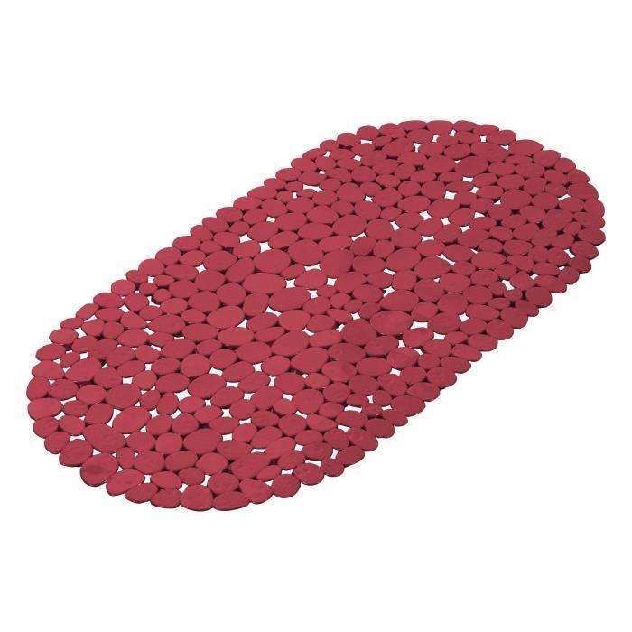 Tapis de bain - Confort - Framboise - 69x36 cm - PVC - Antidérapant