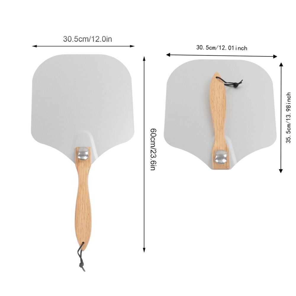 Wooden Handle Pizza Spatula Collapsible Handle Pizza Paddle Pizza Transfer Tool Kitchen Use