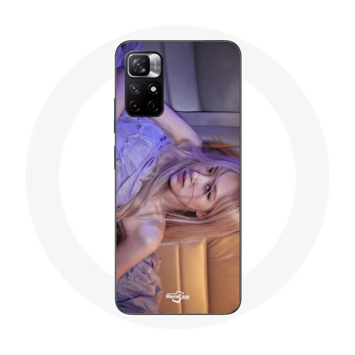 Coque - MANIACASE - Redmi Note 11 5G - Noir et Rose - Souple - Motif Blackpink