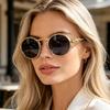 Модные Новые Ретро Круглые Солнцезащитные Очки Панк Хип-хоп Очки Модные Очки Мужские и Женские Очки